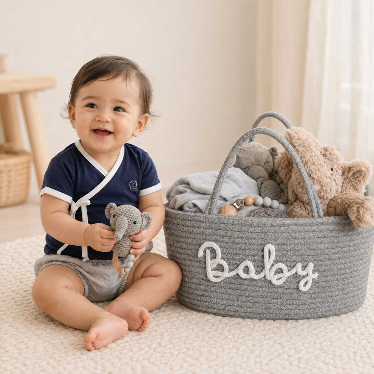 The Baby Elephant Deluxe Basket: A Thoughtful Baby Shower Gift