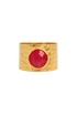 TURKISH GOLD RING WITH COLORED GEM