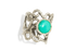Turquoise stone bohemian metal lace ring