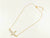 Freshwater Pearl Tiny Horizontal Cross Charm Pendant on Gold Plated 18 inch Chain