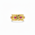 Bande de Vagabonds Brass Gold Colored Plated Hand Made Zirconia Dainty Stone Adjustable Vintage Royal Rings Perfect for Stacking and Layering on your favorite fingers