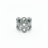 Silver Metal Delicate Lace Cut Out Pattern Ring