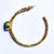 GOLD BRASS HOOPS WITH  CONTRAST COLOR STONE