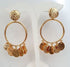 GOLD TURKISH COIN GYPSY EARRINGS