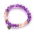 Crystal Bracelet | TRANQUILITY Amethyst, Rose & Lotus Charm