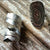 Bohemian carved silver metal triabal embossed large ring