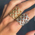 Silver Metal Infinite circle statement ring.