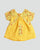 Little Girls Folk Fairy Embroidered Blouse in Buttercup Yellow