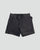 Girls Dark Grey Organic Linen Slim Cut Shorts Parachute Draped Back Functional Pockets