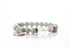 Anti-Stress Gemstone bracelet with Amazonite, Clear Quartz Beads and Coin Charm