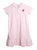  Pink zip front cotton dress with short sleeves a hoody and a little lady bug print on front