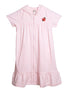 Little Girls Pink and Navy Soft Organic Cotton Essential Lady Bug Printed Hoody Zip Front Dress