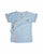 Baby's Light Blue Samurai Organic Tee with Grey contrast trim and inner snaps.