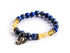 Inspiration Gemstone bracelet with Lapis Lazuli, Rutilated Quartz and Ganesha Charm