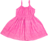 Girls Azalea Pink Strappy Emboidered Light Dress with Pockets