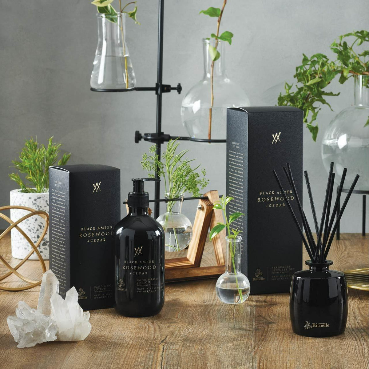 Alchemy Black Amber, Rosewood & Cedar Fragrance Diffuser Set – ESPRIT Guam
