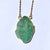 Natural green stone raw Chrysoprase necklace - each one unique in cut and hue