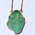 Natural green stone raw Chrysoprase necklace - each one unique in cut and hue