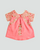 Girls Pink Pretty Organic Linen Folk Fairy Embroidered Blouse