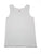 Ice grey sleeveless Tee or Tank top in organic cotton stretch with soft seams and a smooth finish