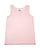 Light Pink Girls sleeveless Tee or Tank top in organic cotton stretch with soft seams and a smooth finish