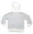 Boys and Girls Soft Essential Cloud White and Glacier Grey Color Block  Zip Up Hoody Jacket with pockets